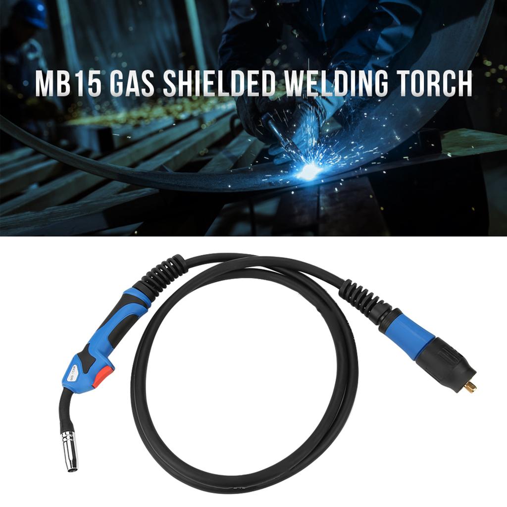 MIGMAG Gas Shielded MB15 Welding Torch Euro Standard Connector 3m 9.8ft