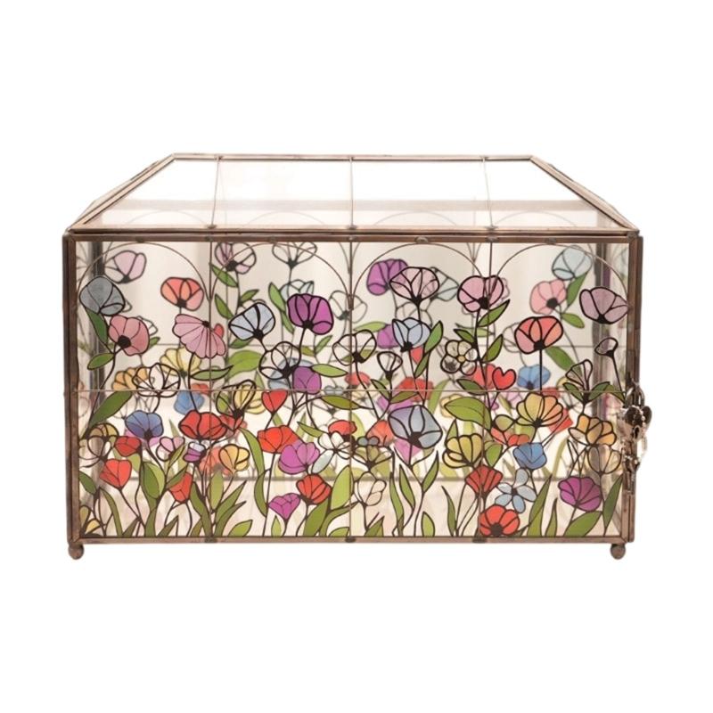 Glass Wedding Card Box with Clear