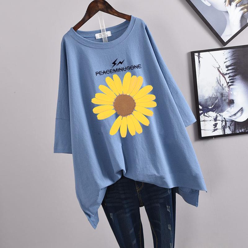 Women's Casual Loose Mid-Length Short-Sleeve T-Shirt