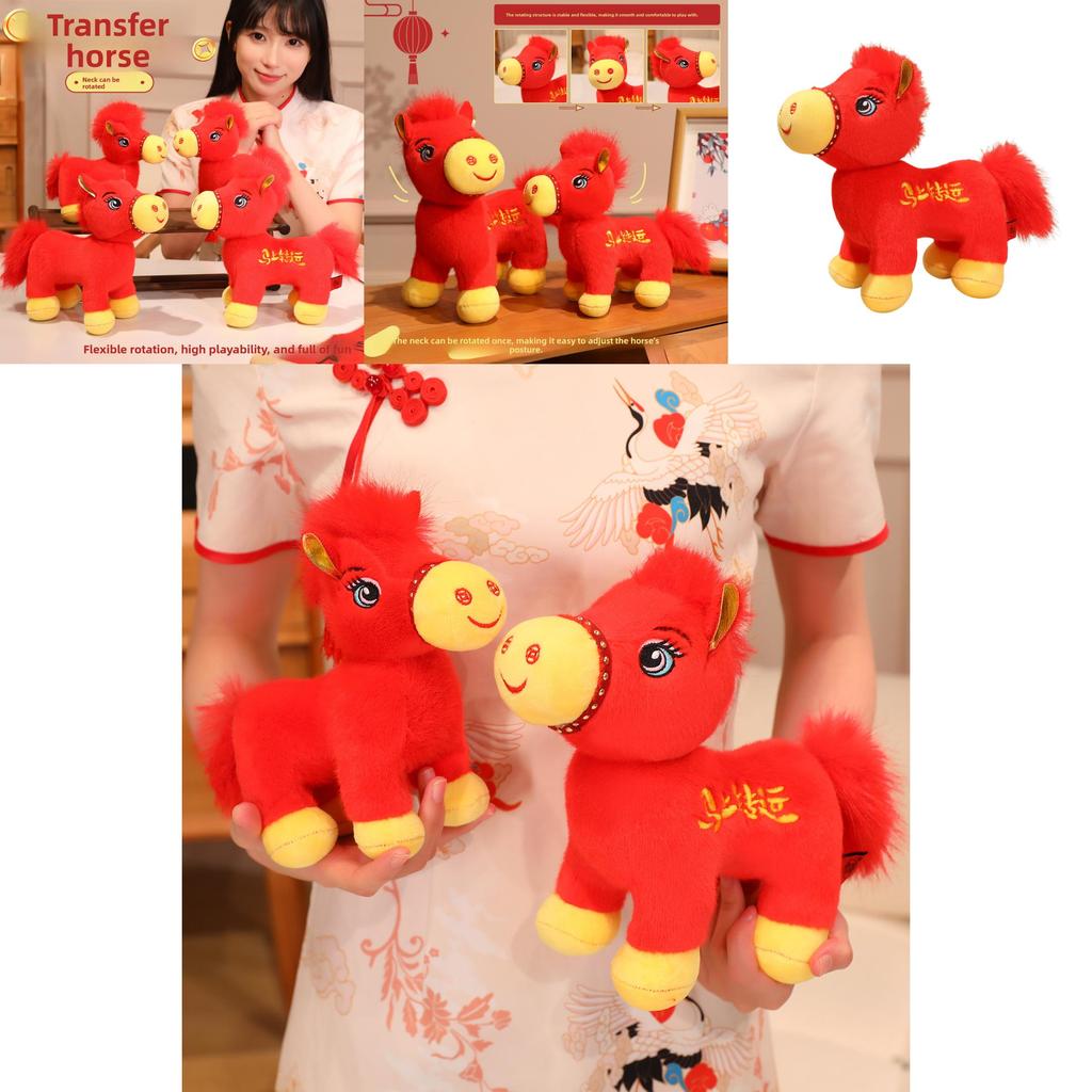 Chinese Zodiac Pony Plush Toy With Pp Cotton Fill For Chinese New Year Gift