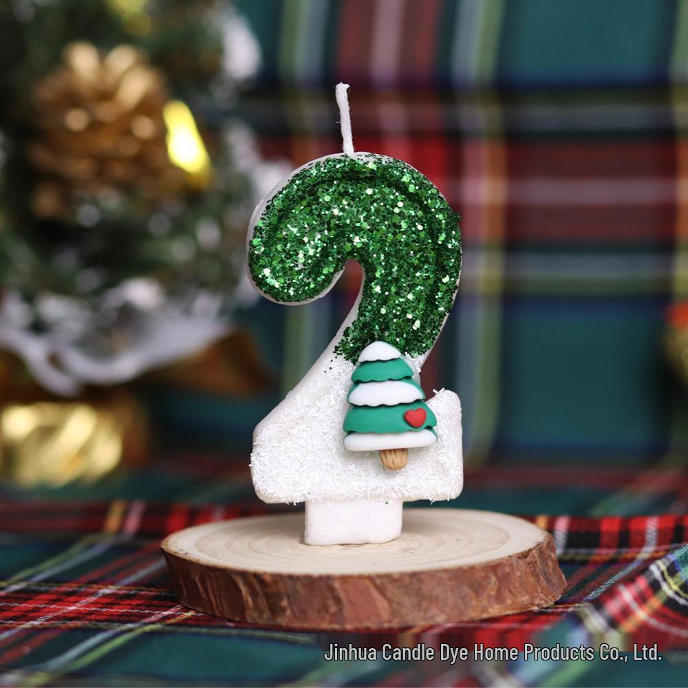 Santa Claus Birthday Number Candles - Creative Christmas Cake Decorations & Gifts
