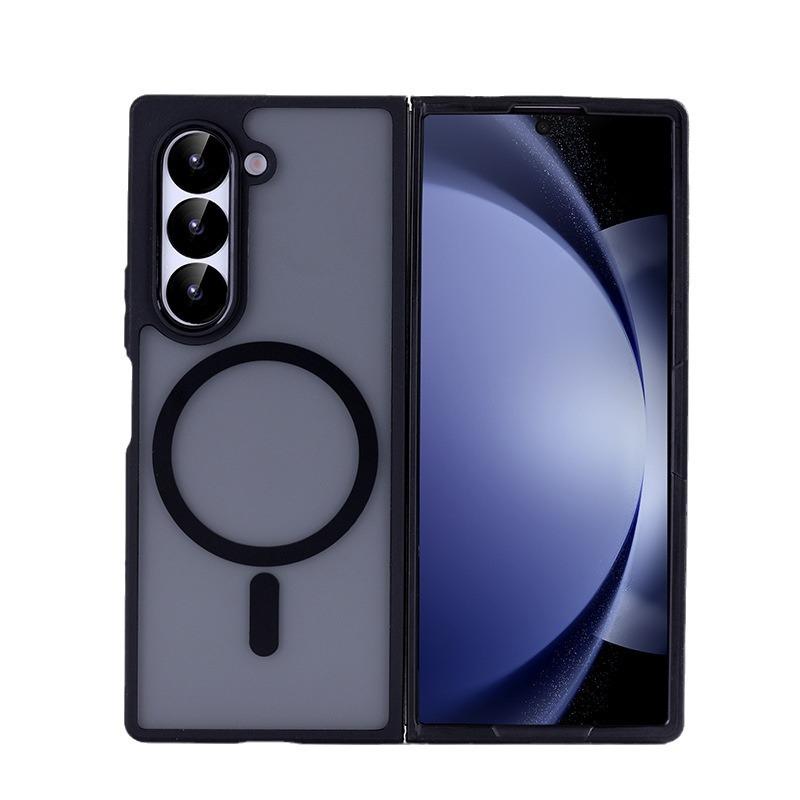 ZFOLD6 Is Suitable for Samsung Fold5 Integrated Magnetic Soft Edge Shell Zfold7 Ultra Thin Matte Protective Case W23 Simple