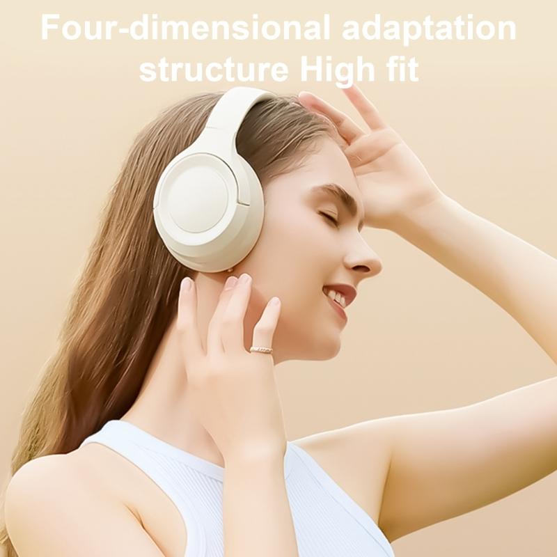 Bluetooth-compatible Headphone Over Ear Wireless Headphone with Microphone Stereo Foldable Headsets Deeper Bass
