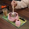 Matcha-vispestativ med stor kapasitet Glatt grønn te-kopp for tesett-tilbehør