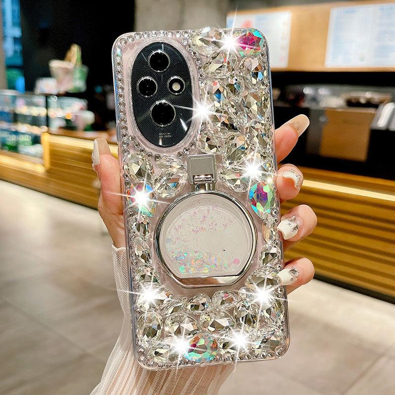 Huawei Mate 80 Pro Case with Perfume Bottle Holder, Luxury Fashion Phone Cover for P70 P60 Nova 14 Shockproof Protective Case