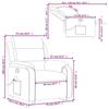 VidaXL Fauteuil de Massage Inclinable, Chaise de Relaxation avec Dossier, Siège avec Accoudoirs, Fauteuil TV de Salon, 3205113