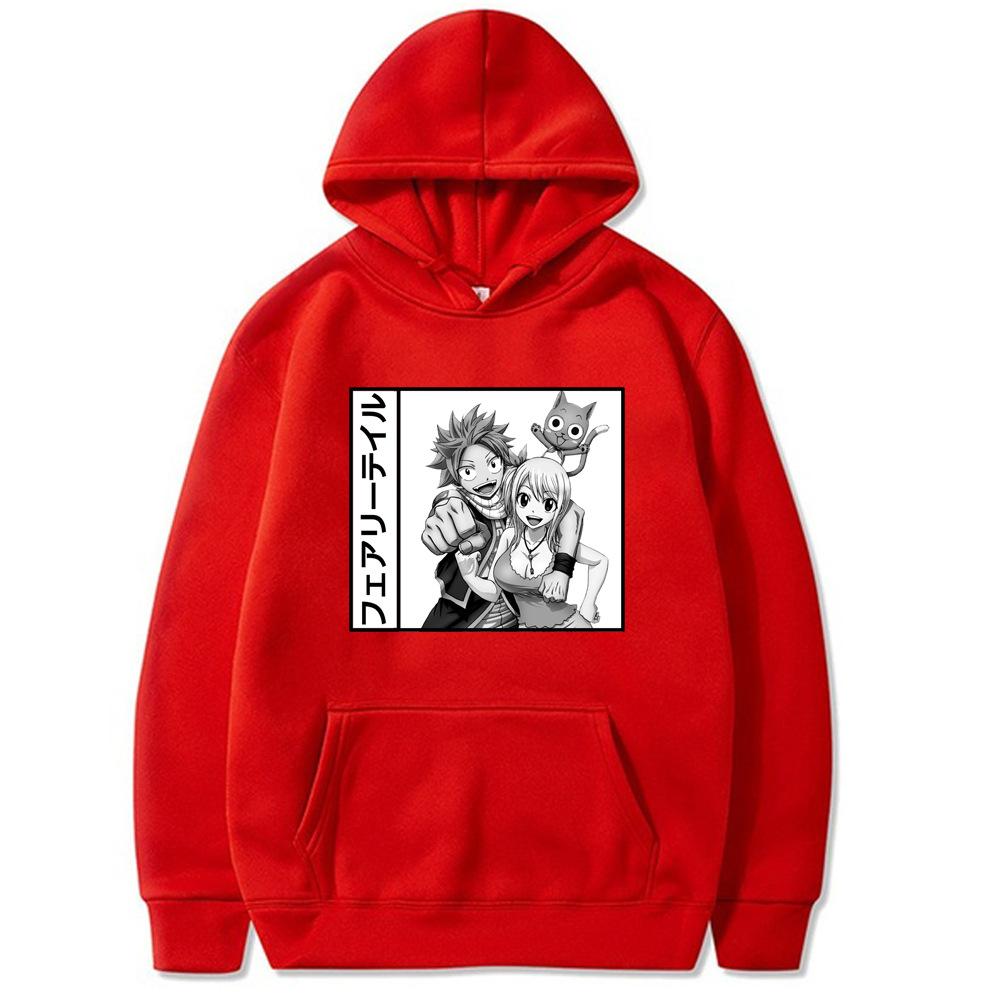 Japanese Anime Fairy Tail Hoodie Sweatshirt Print Unisex Streetwear Hip Hop Style Autumn Winter Fashion Hip Hop Tops Clothes