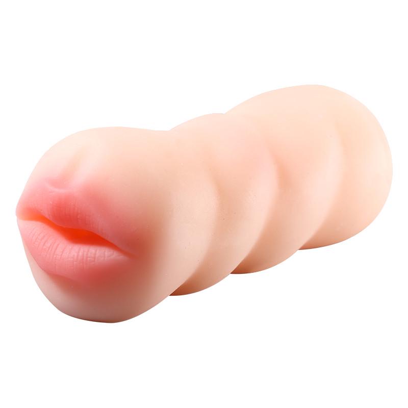 Männliches Oralspielzeug, echte Zähne, Zunge, tiefer Hals, Lippen, Schlag für Männer
