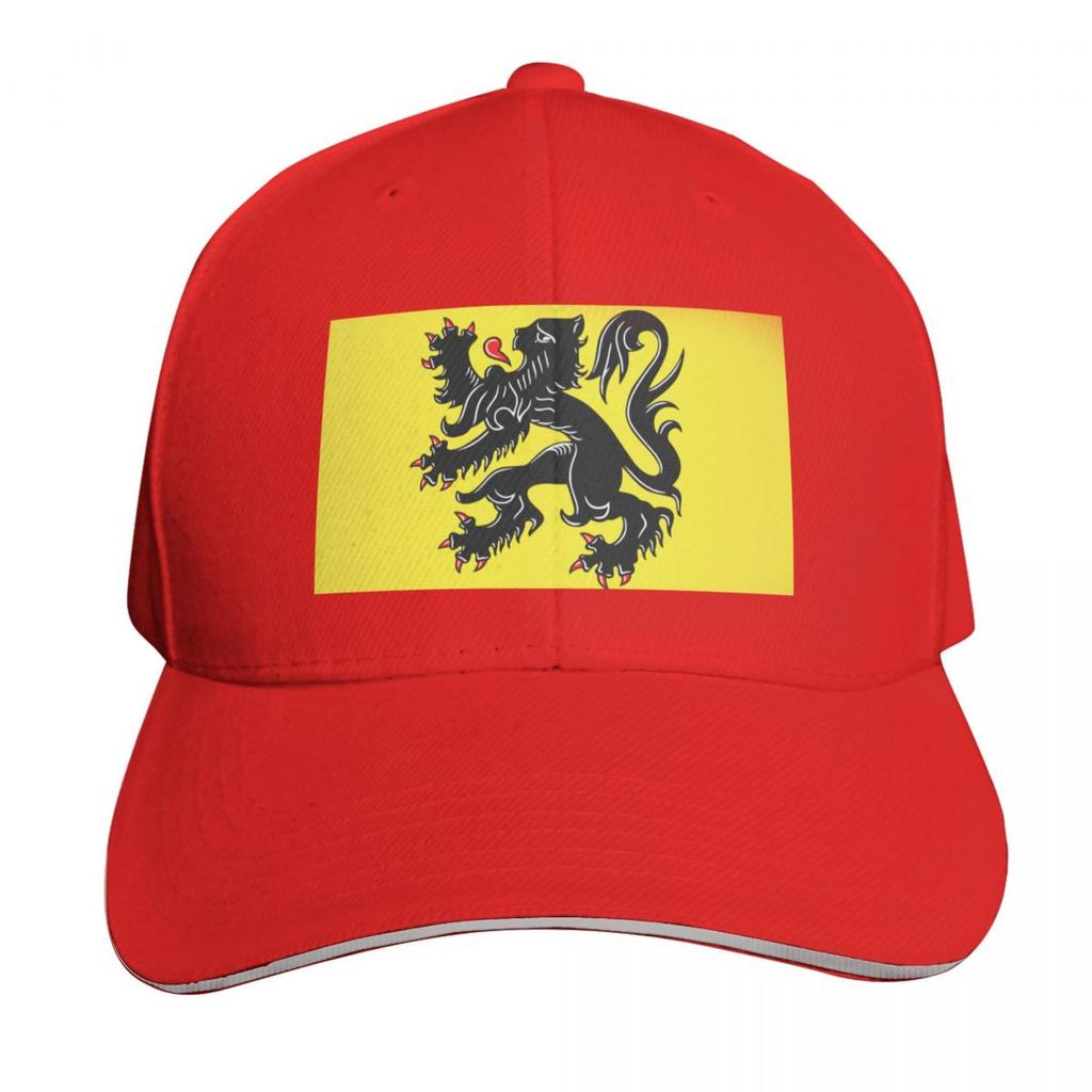 Flanders Flag Baseball Cap Tea Hat Hiking Hat Fashionable Snap Back Hat Caps Women Unisexs