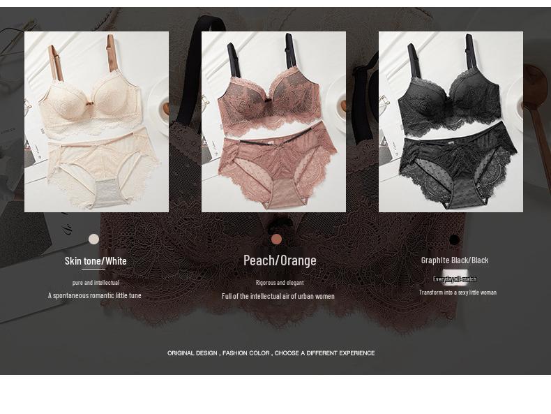 Bezprzewodowy Zestaw Biustonosza Push-Up: Małe wsparcie biustu i konstrukcja zapobiegająca opadaniu dla seksownego wyglądu