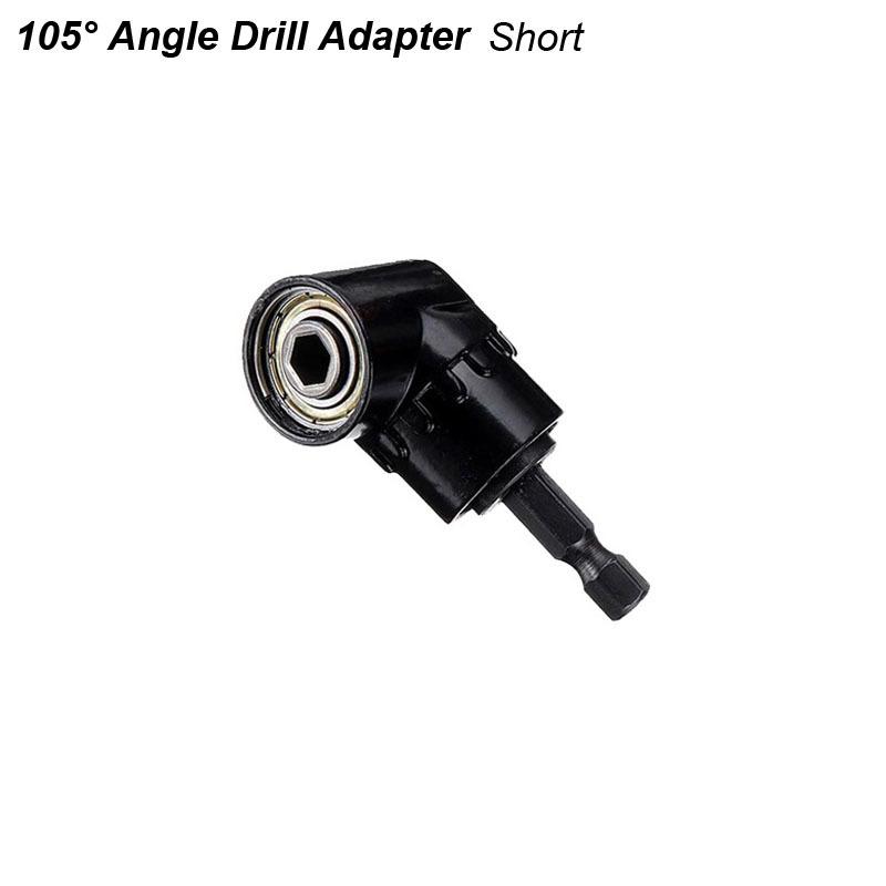 Right Angle Screwdriver Attachment Holder Magnetic Power Drill Bit Adjustable 105 Degree 1/4 Extension Screw Driver Adapter