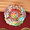 Year of the Horse Rotating Magnetic Refrigerator Magnet - Waking Lion, God of Wealth, Spring Festival Decoration.