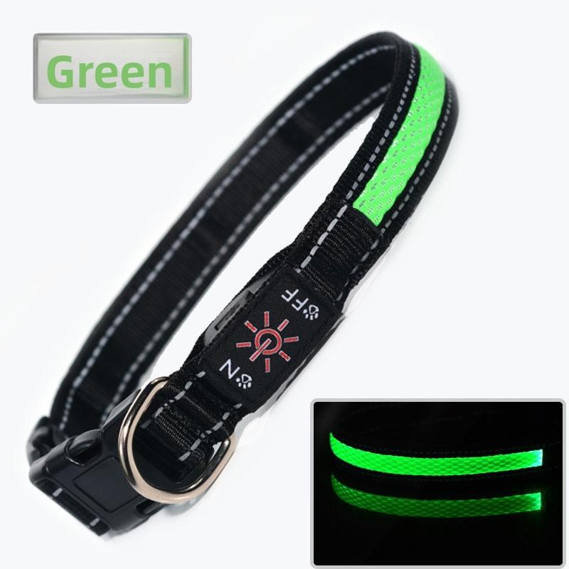 Up Led Light Dog Collar Rechargeable Waterproof Safety Collars Supplies Pet
