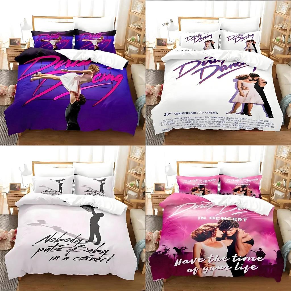 3d Dirty Print Dancing Pattern Duvet Cover Pillowcase Set Bedroom Bedding Gift