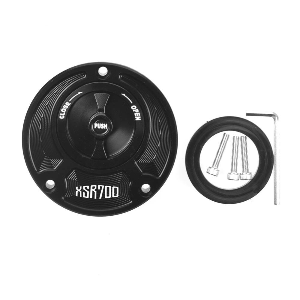 

For Yamaha XSR700 (ABS) 2016 Fuel Gas Tank Cap Cover CNC Aluminum Keyless Motorcycle Accessories 8 Colors Black and Black
