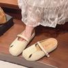 A New Style of Thick-soled Height-increasing Half-slipper Women's Shoes for One-step Wearing