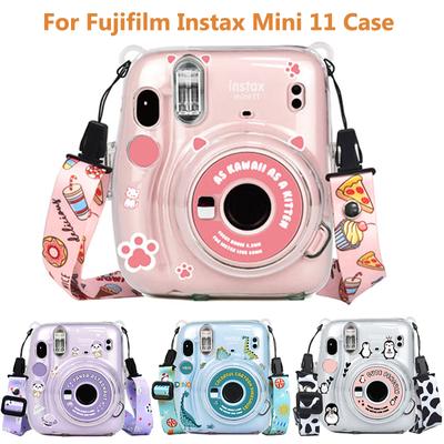 Transparente Kameratasche für Fujifilm Instax Mini 11, schützende Tragetasche mit Schultergurt, Aufbewahrungstasche