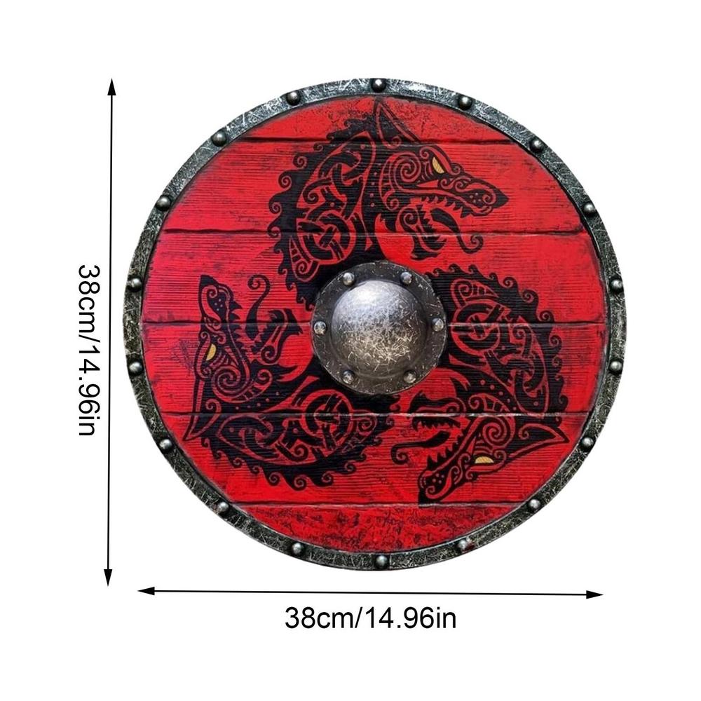 Nuovo Scudo Vichingo Scudo Decorativo in Legno Eivor Valhalla Corvo Scudo Vichingo Medievale Prop per Feste Cosplay Decorazioni per la Casa Ornamenti