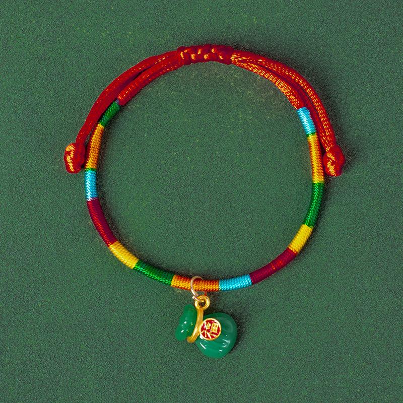 Colorful Rope Handmade Woven Zongzi Festival Bracelet New Ethnic Red Rope Adult Children's Hand Rope