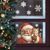 Creative and Warm Santa Claus and Cat Home Glass Door and Window Decoration Stickers