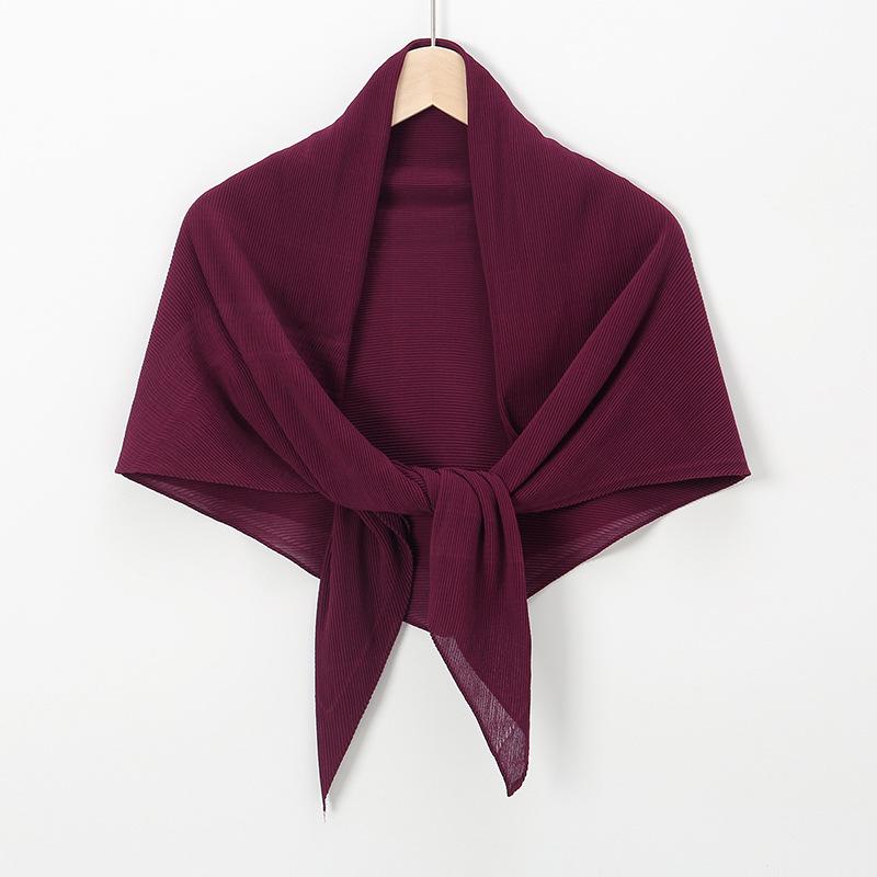 Hotsäljande 100 cm skrynklig chiffongscarf: Snygg veckad sjal & mångsidig gasbindehuvudduk