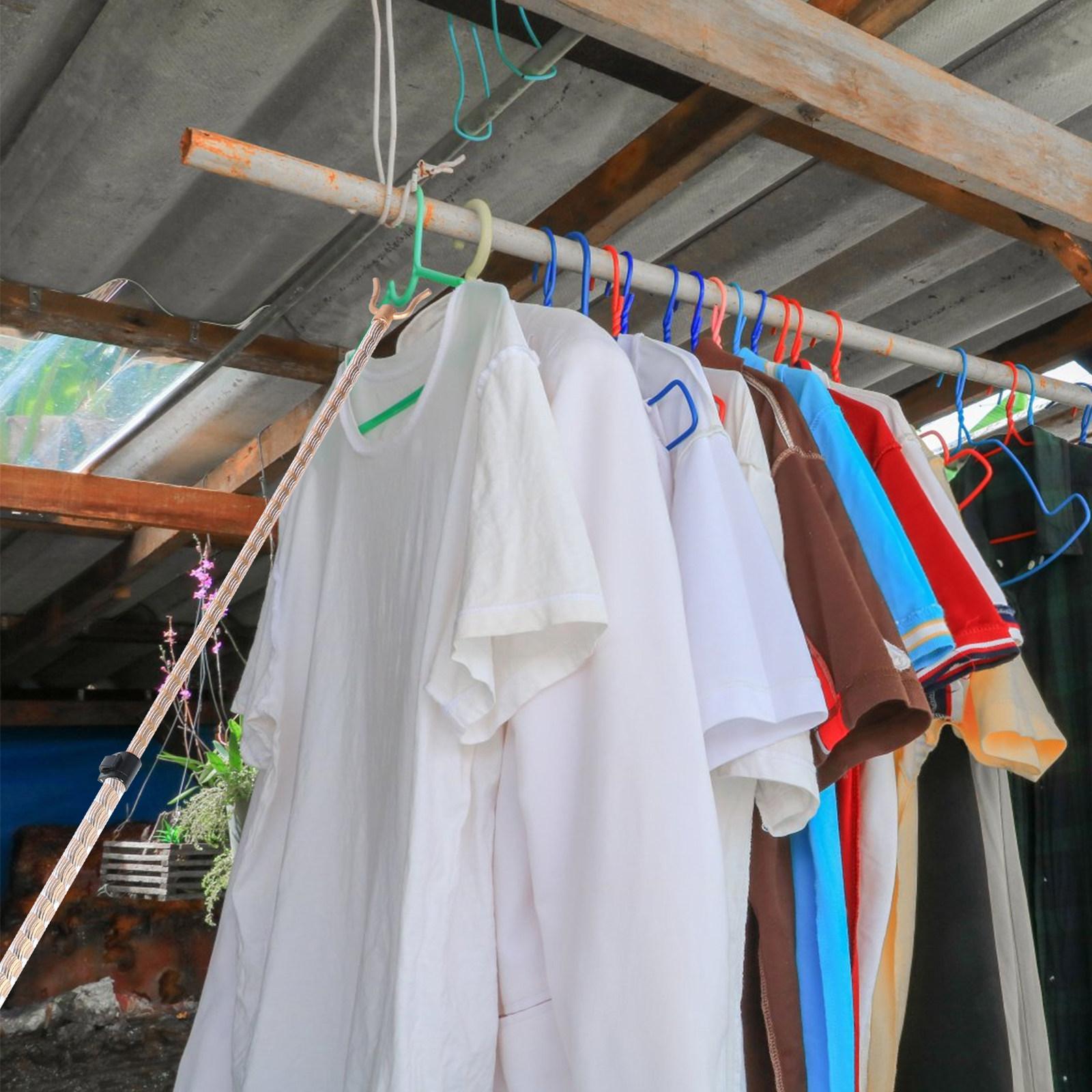 Штанга для одежды для развешивания одежды Доставалка Алюминиевая Телескопическая Сплав Телескопическая Выдвижная Штанга Сушилка Алюминиевая Стойка other