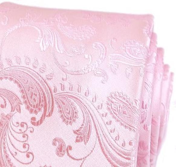 [D+Arts] Paisley Silk Tie, Made in Japan, Available in 3 Sizes (Narrow Tie, 5cm Blade Width x 146cm Length, Silver)