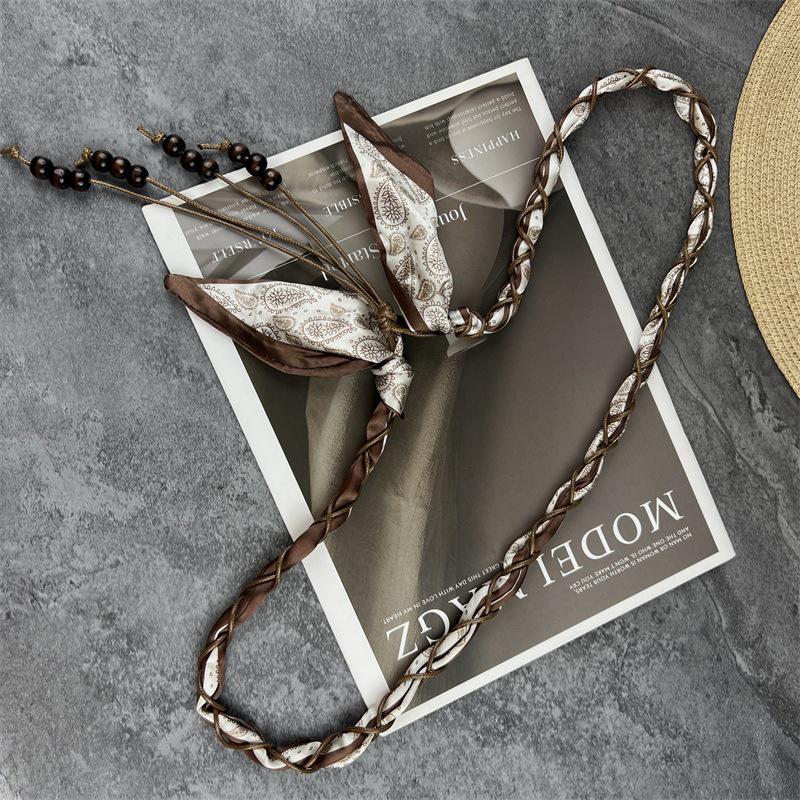 

Women s Versatile Silk Scarf Belt, Decorative Long Ribbon Waist Chain 178cm