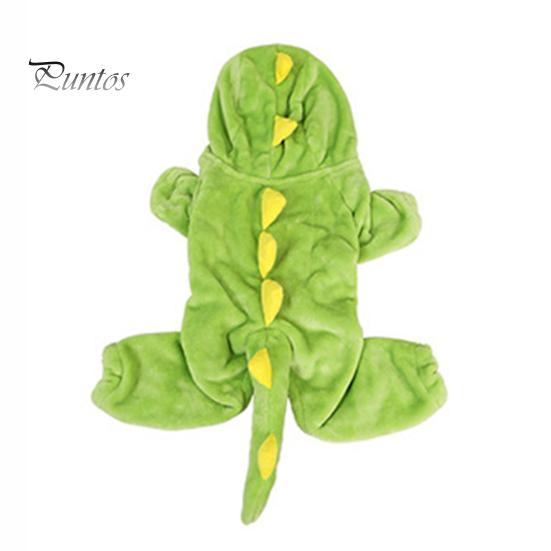 

Зимний теплый комбинезон для собаки, милый комбинезон в форме динозавра, одежда для сна для четвероногих домашних животных, забавный костюм, фланелевый костюм для домашних животных 2XL зелёный