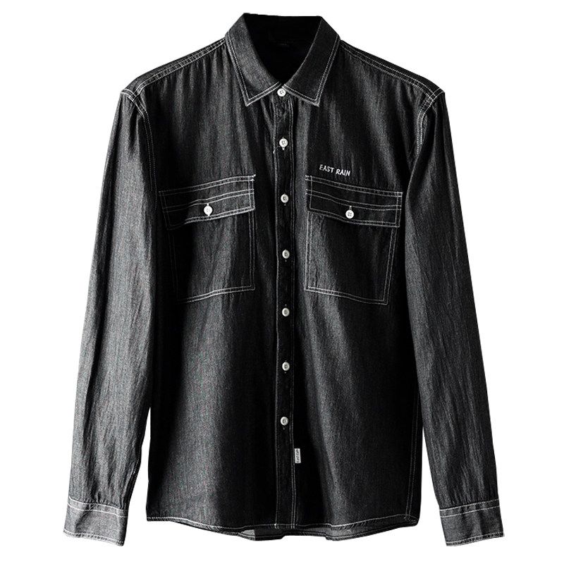Cut-Off Label Retro Long-Sleeved Export Original Denim Shirt
