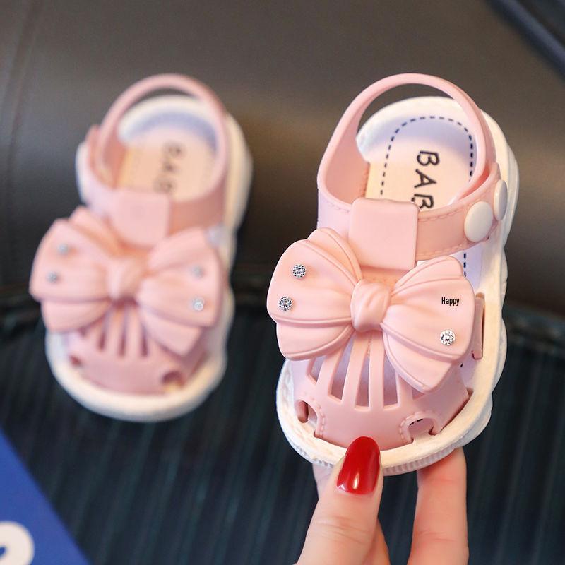 New Closed-Toe Summer Sandals for Girls, Non-Slip Soft Sole, Suitable for Home and Outdoor, Ages 1-3