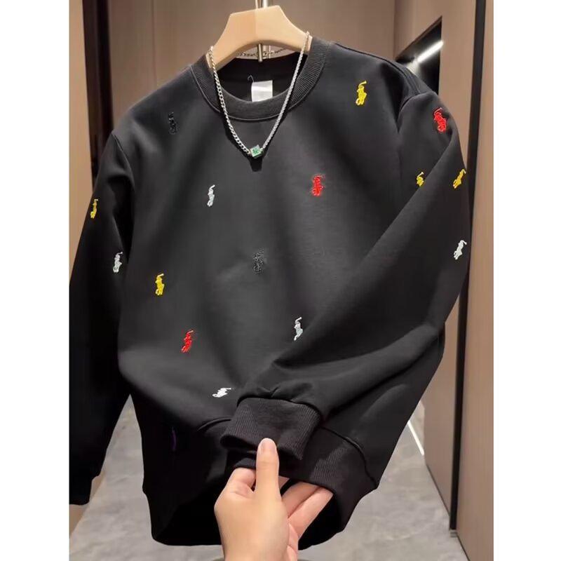 2025 Men's Trendy Spring/Autumn Hoodie: Cool Streetwear Embroidered Long Sleeve Top