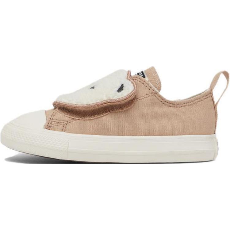 Converse Chuck Taylor All Star One Strap EasyOn Low TD Sherpa Bear - Warm Quarry Baby Sneakers Tan Egret Black A10040C