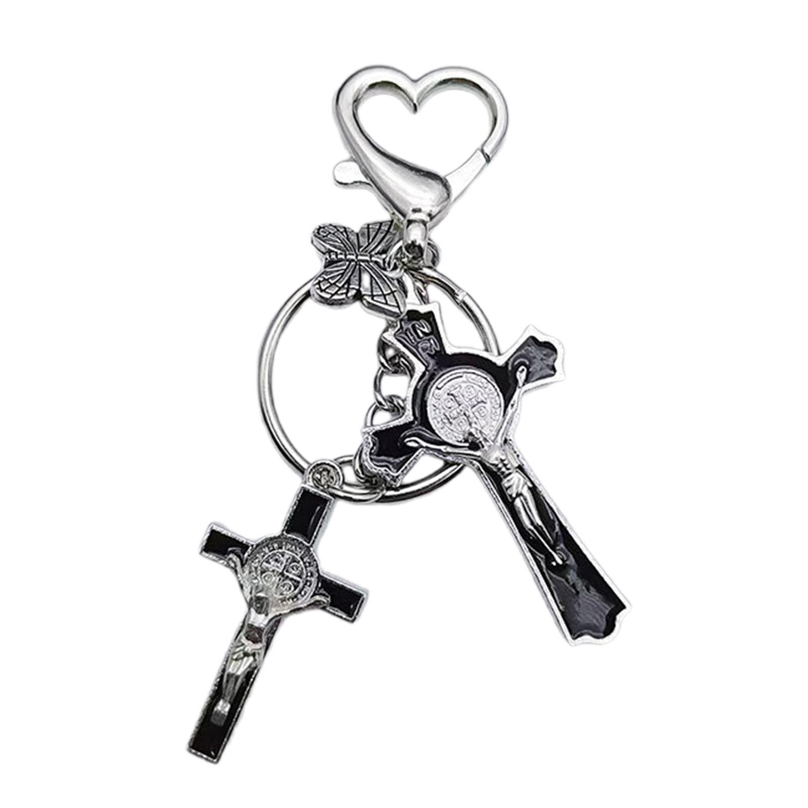 

Fashion Y2k Butterfly Cross Keychain for Men Women Trend Pendant Keychain Rock Punk Vintage Sweet Cool Accessories Gift
