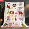 Cute Cartoon Thin Flannel Blanket for Bedrooms,Living Rooms,Sofas Blankets,Lunch Breaks,Picnics,blankets Fluffy