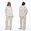 Pajamas custom-printed pajamas comfortable long-sleeved trousers set women's loungewear women's custom-made