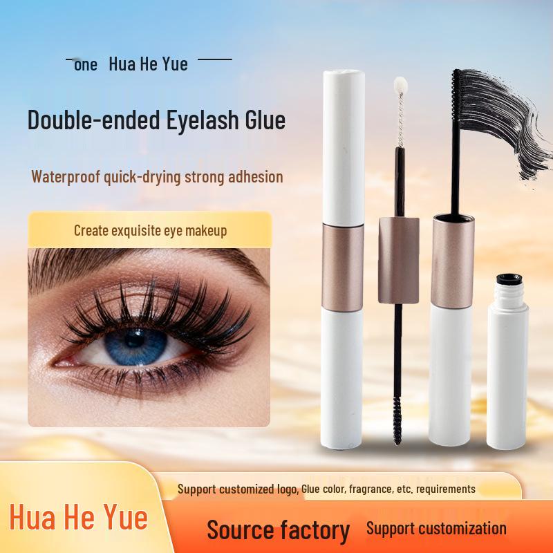 Double-Ended Quick-Dry Transparent Eyelash Glue with Long-Lasting Setting Mascara