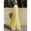 European and American casual vacation style medium and long dress women's summer new temperament loose skirt
