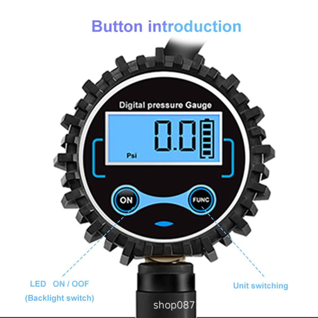 250PSI LCD Display Tire Pressure Gauge Tire Tester Air Pressure Meter Car Tire Pressure Tester