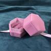Ribbon Flocking Ring Box Velvet Ring Display Case Portable Jewelry Organizer  Spouse