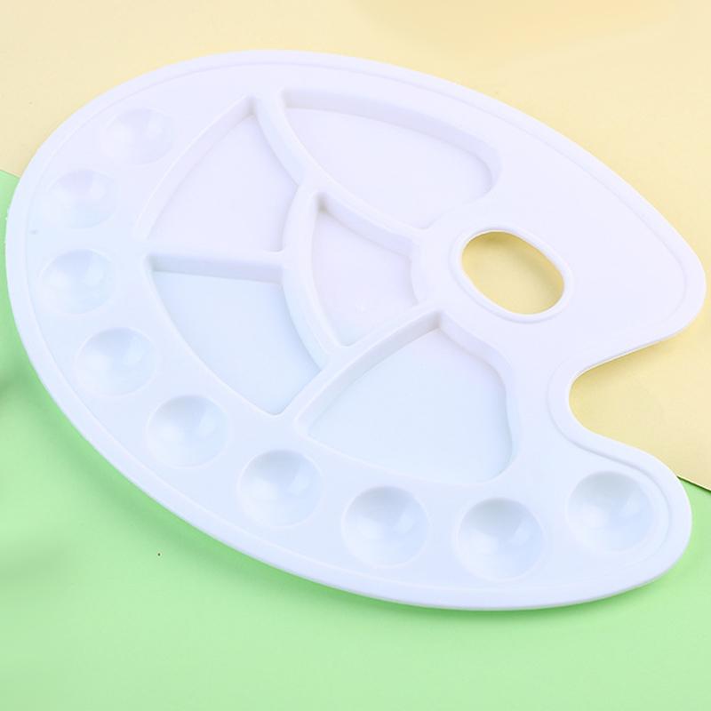 1pc Color Palette Pigment Tray White Plasic Painting Teaching Supplies for Art Students Beginner Easy to Clean Various Style TMZ