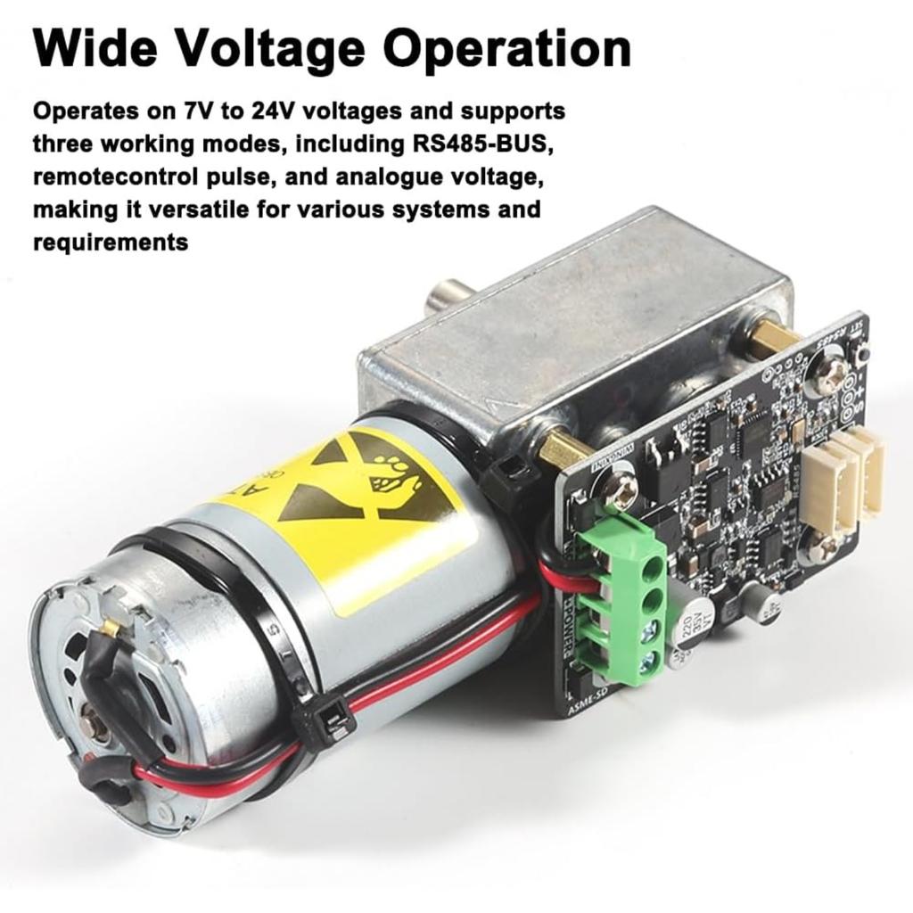 Worm Self-locking Servo High Torque 360 Degree Rotation 24V Servo for Large Robots and Industrial Manipulator