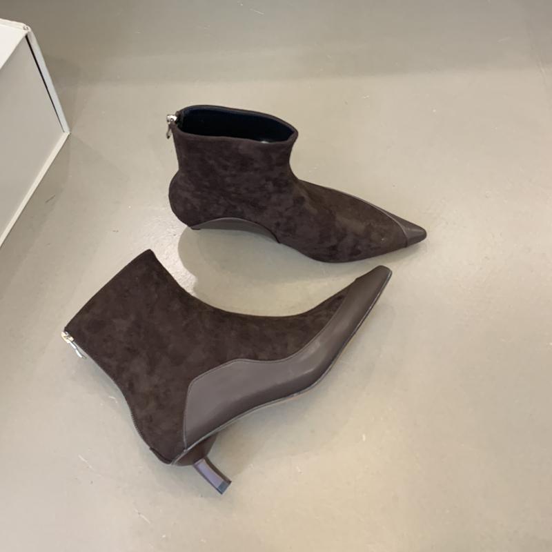 Fashion SUOJIALUN 2025 New Brand Women Ankle Boots Fashion Pointed Toe Ladies Elegant Short Boots Thin Low Heel Outdoor Dress Chelsea Bo