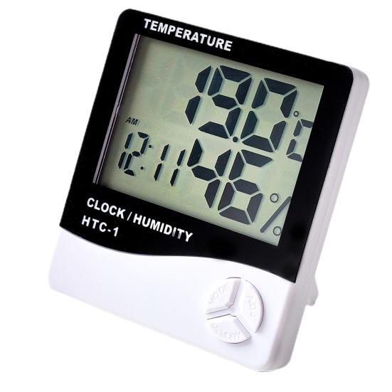 Digital Thermometer Large Screen Easy to Use Plastic Temperature Humidity Monitor Home Decor