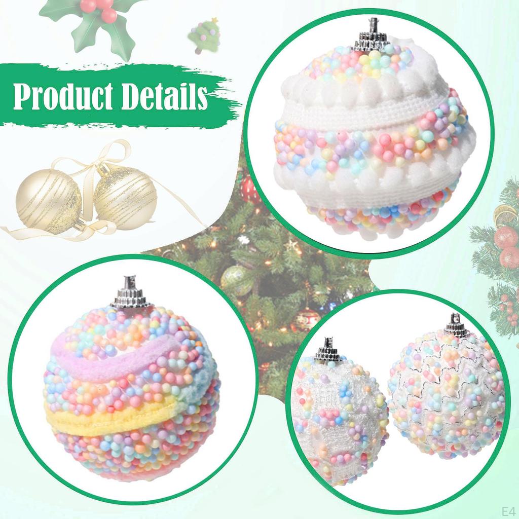 Christmas Ball Ornaments Baubles Decorative 8cm Xmas Tree Decorations for