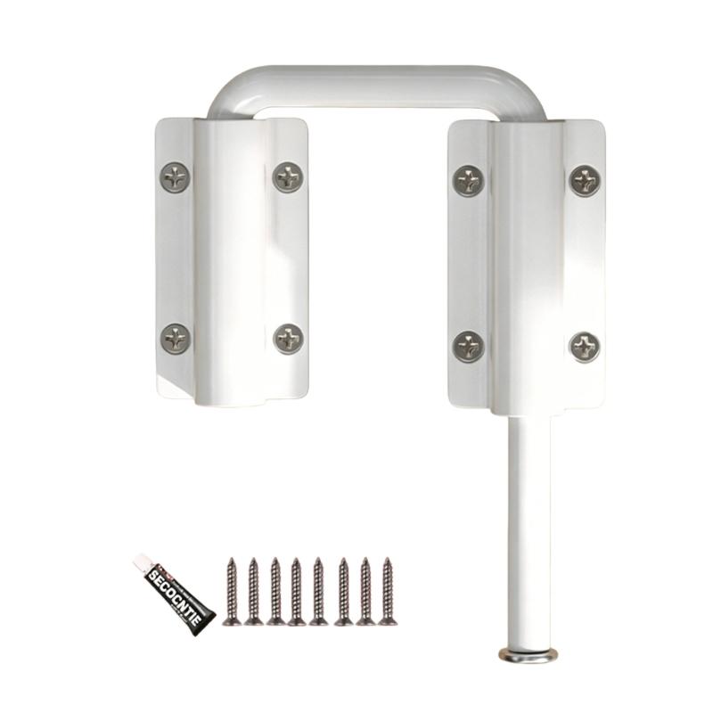 Door Bolt Fastener Metal Body with Adhesive Tape and Screws for Door Window Cabinet Fitting In Home Repair Use