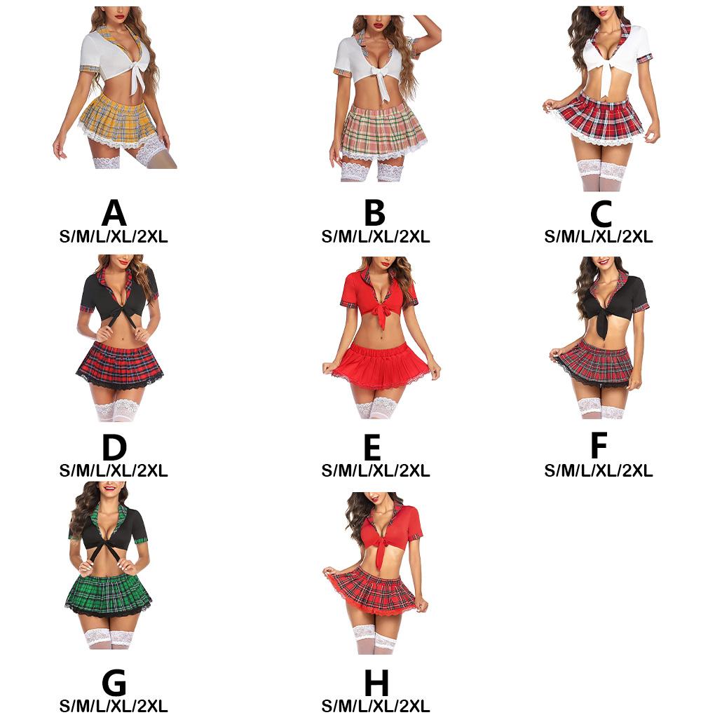 Cosplay Clothing Schoolgirl Lingerie Role Outfit Softness Washable Anniversary Workmanship Skin Close Sexy Skirt Set