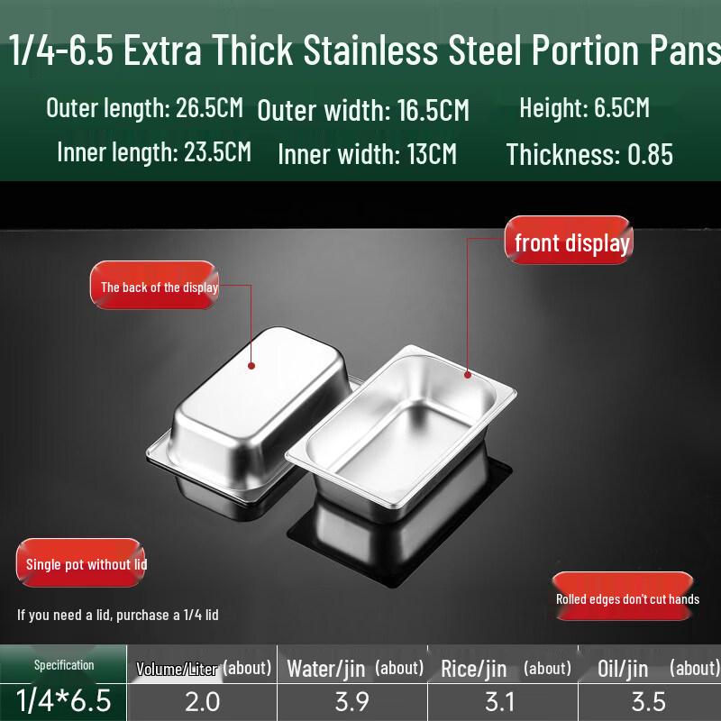 Stainless Steel Food Portion Pan