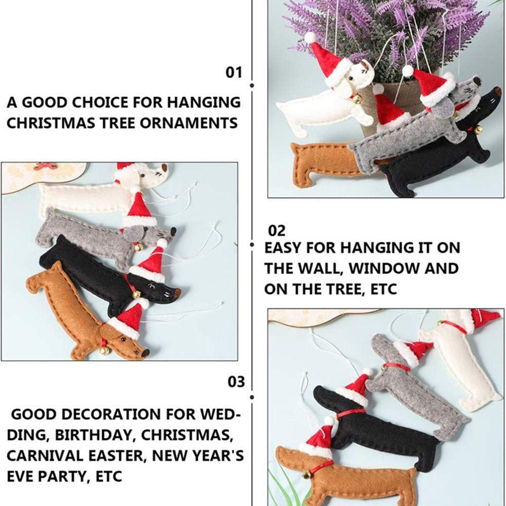 3Pcs Kawaii Christmas Tree Hanging Pendant Cartoon Christmas Doll Toy  Garden