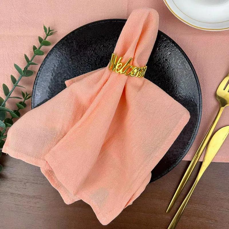 4PCS 30X45CM Cloth Napkins 100% Cotton Fabric Dinner Kitchen Towels Table Design Mat Weddings Baby Shower Christmas Decoration